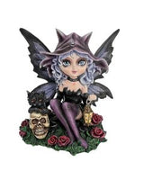 Forest Fae Fairy with Jewel Staff and Dragon Figurine