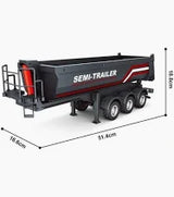 Huina 1509 1/18 RC Dumper Trailer – Fjernstyret Tiptrailer til Lastbil