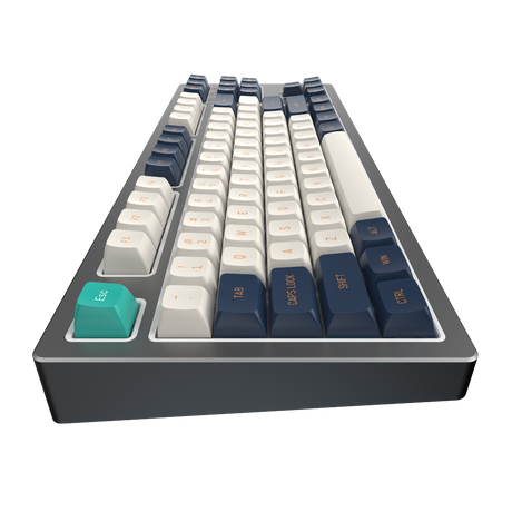Dark Project / KD87B LTD Aluminum / Black &amp; Cloud Grey - Gateron Cap Teal RGB (ENG)