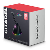 FragON - Citadel RGB Mouse Bungee with 3 colorful clips, Black