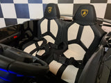 Lamborghini Aventador 24V drift elbil til børn – 2 personer, metallic sort