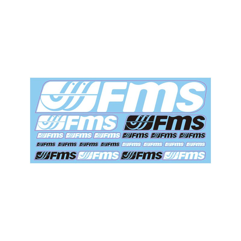 FMS customized logo stickers white
