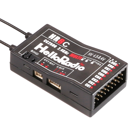 HR8C 4in1 2,4GHz 8Ch. Receiver - Black