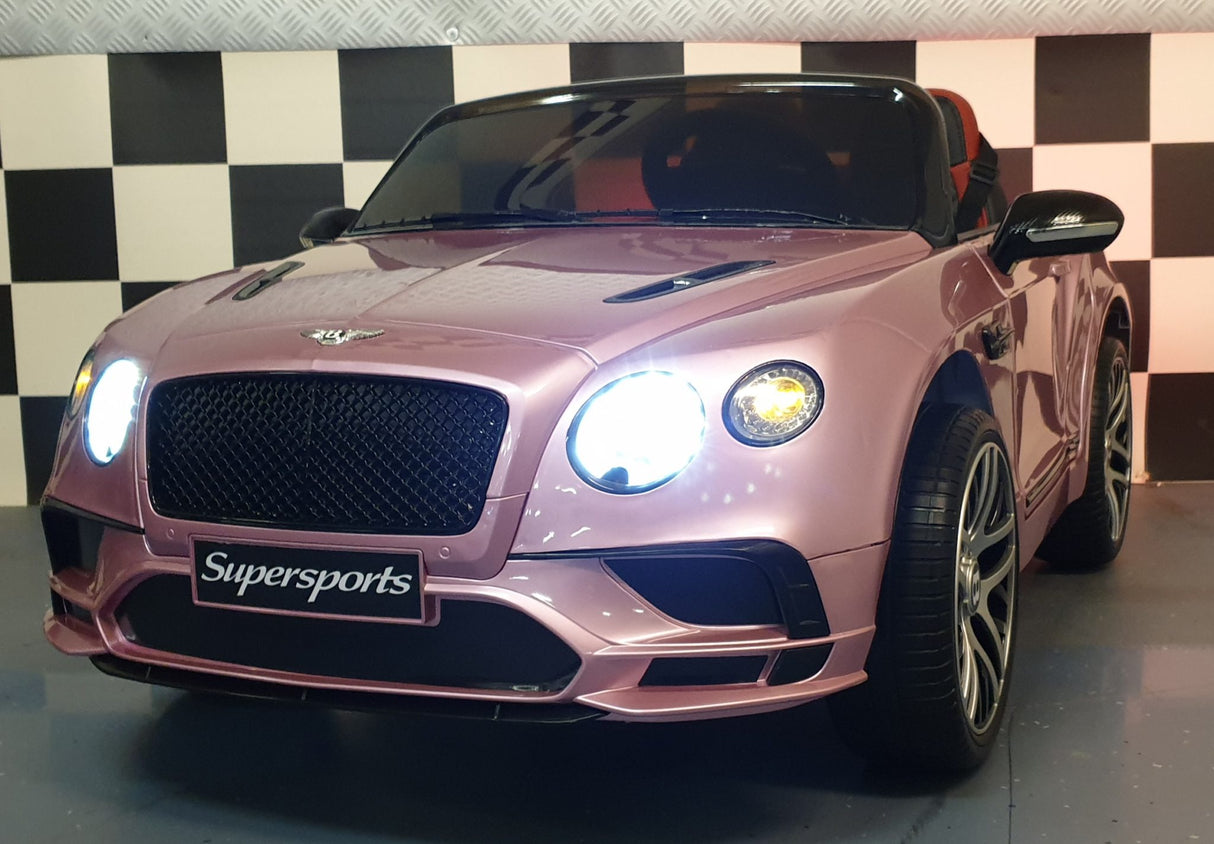Batteri legetøjsbil Bentley Continental metallic pink