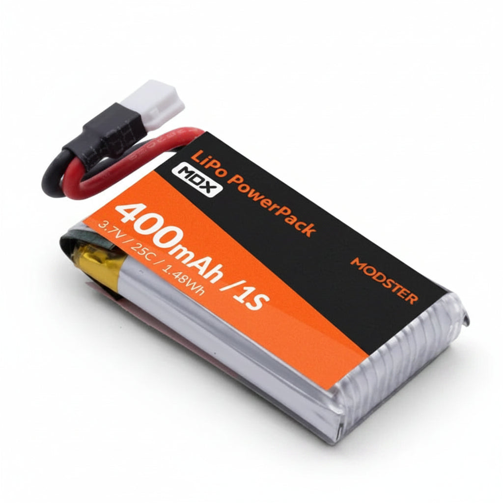 Modster MDX PRO LiPo 1S 3,7V 400mAh – batteri till micro-flygplan (MD11829)