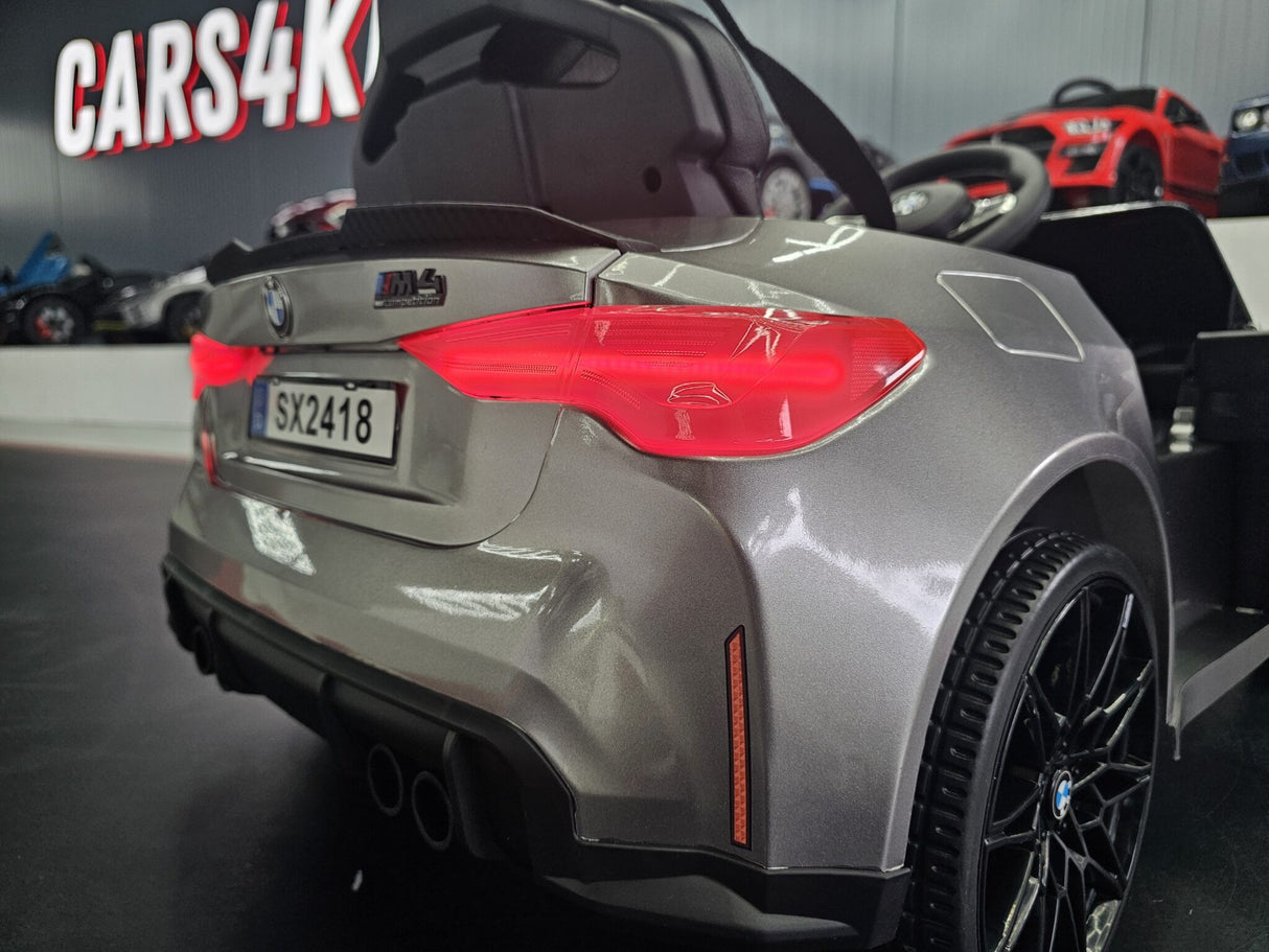 Elektrisk børnebil BMW M4 12 volt metallic grå