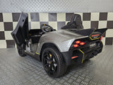 Lamborghini Auténtica 12V elbil för barn – 1 person, metallic grå