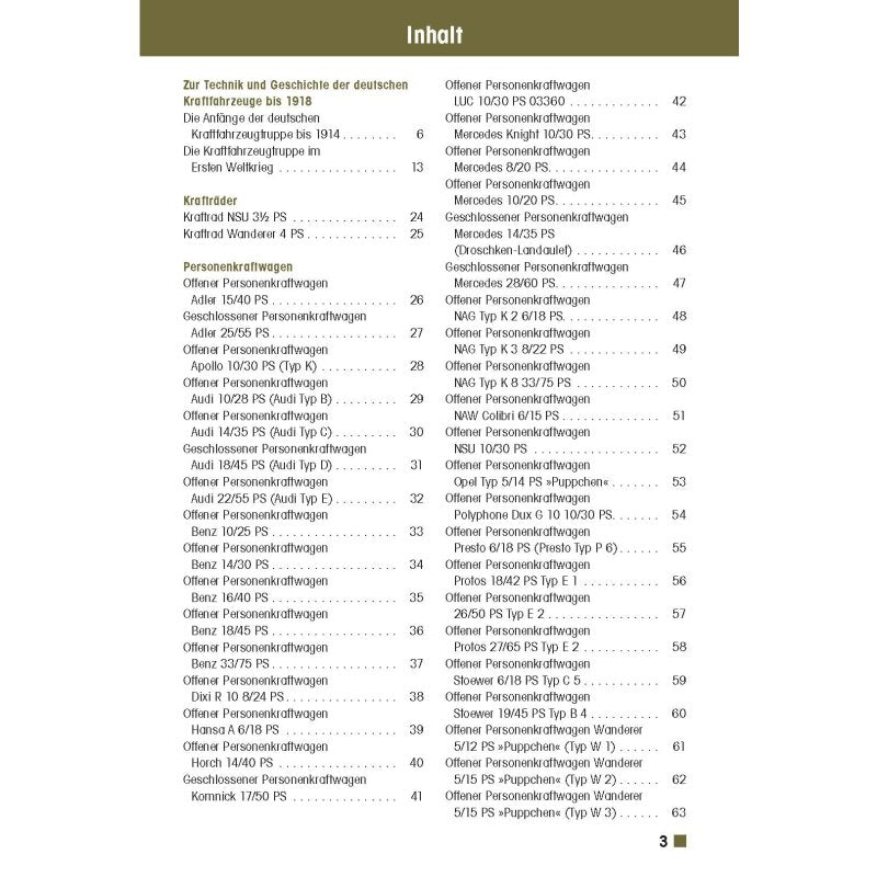 Militärfahrzeuge des deutschen Heeres 1905-1918