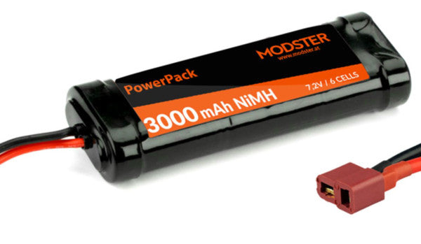 7,2V 3000mAh NiMh batteri med T-plug / Deans kontakt