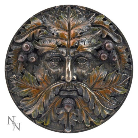 Bronzed Autumn Equinox Tree Spirit Wall Plaque