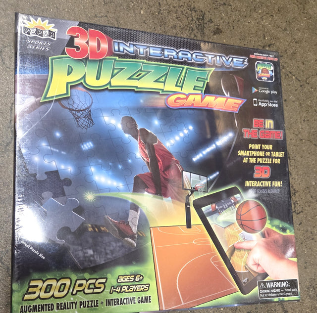 Popar 3D interaktivt puslespil basketball 300 brikker