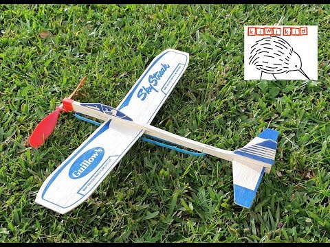 Klassisk balsatræ elastikflyver - Sky Streak - Dobbelt pakke.