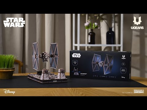 UGEARS Star Wars TIE Fighter – 3D träbyggsats med motor (400 delar)