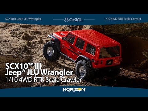 1/10 SCX10 III Jeep JLU Wrangler 4X4 RTR Brushed Rock Crawler,Gray
