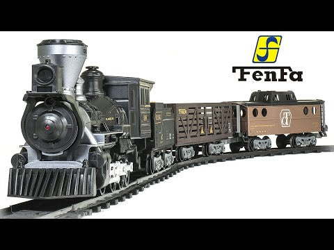 Retro radiostyrd Tågbana med många funktioner, rök, ljud, ljus