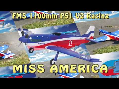 1/10 Plane 1100mm P51D Miss America PNP kit w/ reflex