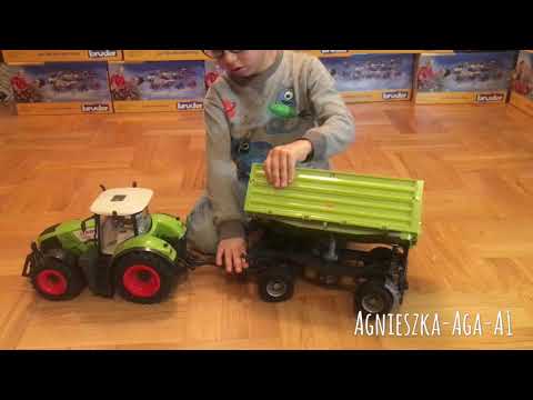 Claas Axion 870 traktor med cargo trailer - 1 meter i längd!