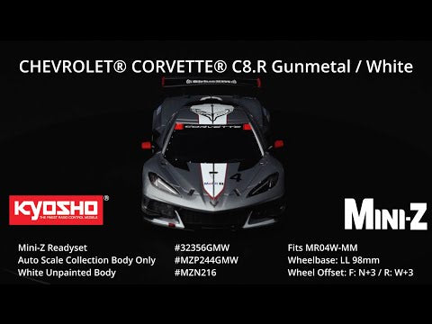 Kyosho Mini-Z MR04 RWD Corvette C8-R Gun Metal (W-MM/KT531P)
