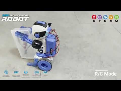 Bygg din egen 3-i-1 hydraulisk byggsats-robot - skjuter, griper eller spelar - 220 delar! STEM