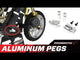 Aluminum Foot Pegs, Silver: PM-MX/SM