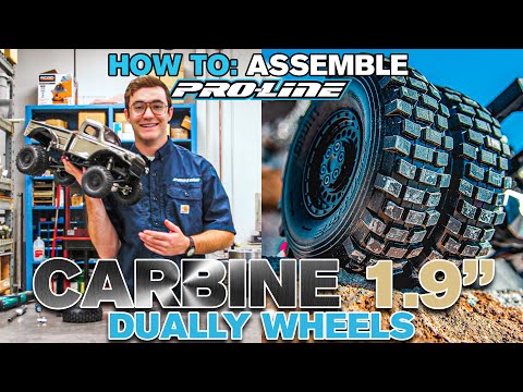 Carbine 1.9 Black Dually Wheels for Crawlers F/R