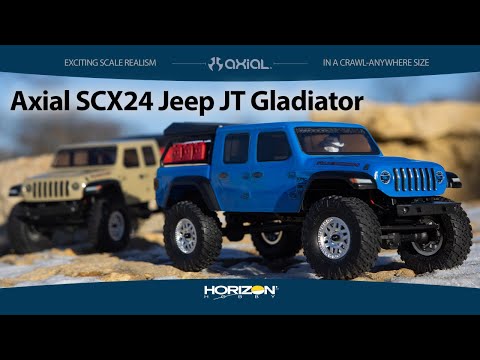 1/24 SCX24 Jeep JT Gladiator 4X4 RTR Brushed Rock Crawler (Battery & Charger Included), Beige