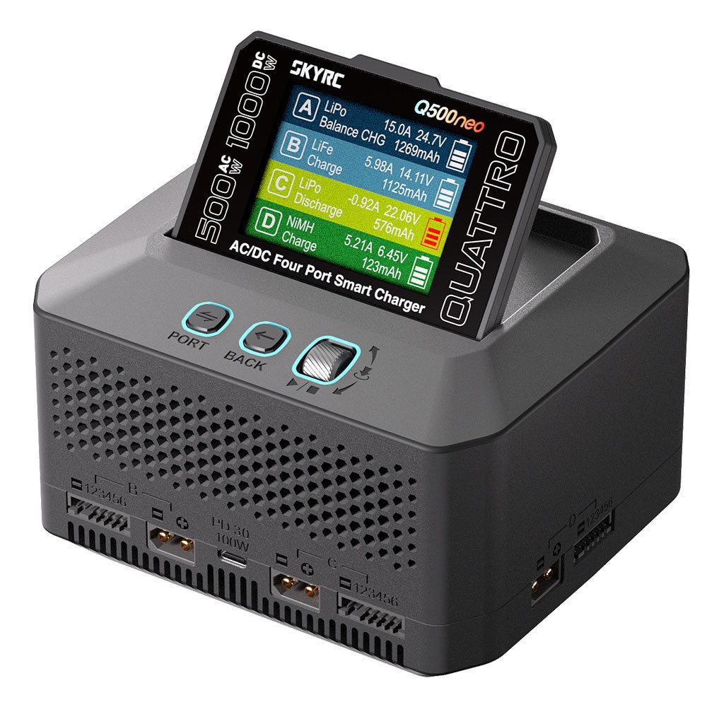 Q500neo Quattro AC/DC Smart Charger (AC max 500W -DC max 1000W total)