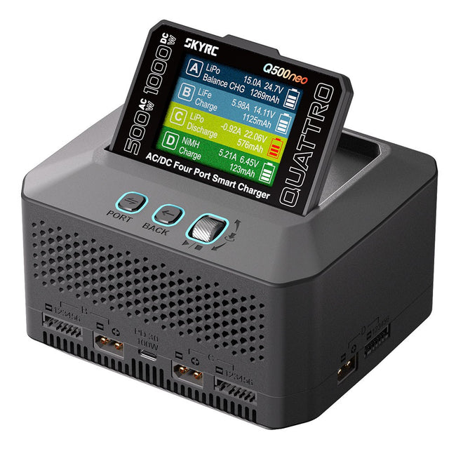 Q500neo Quattro AC/DC Smart Charger (AC max 500W -DC max 1000W total)