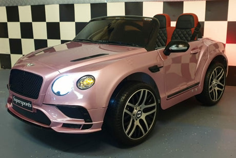 Batteri legetøjsbil Bentley Continental metallic pink