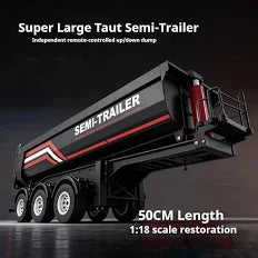 Huina 1509 1/18 RC Dumper Trailer – Fjernstyret Tiptrailer til Lastbil
