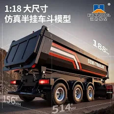 Huina 1509 1/18 RC Dumper Trailer – Fjernstyret Tiptrailer til Lastbil