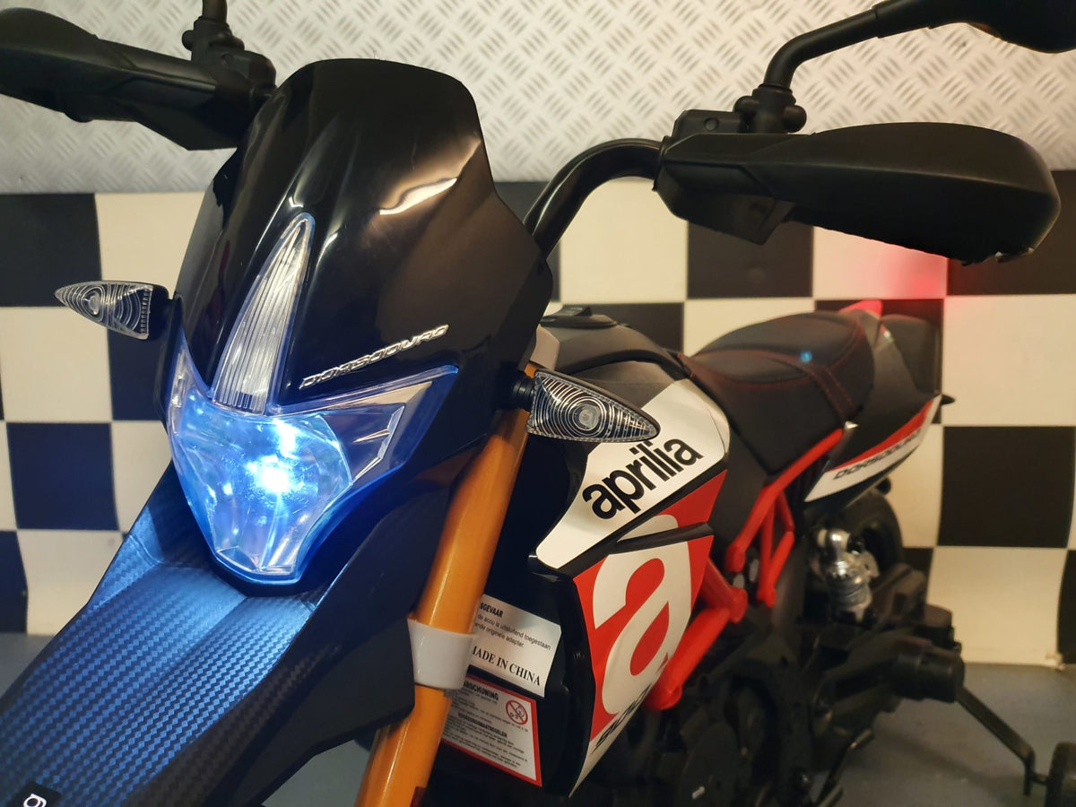 Aprilia Dorsoduro 12V elmotorcykel för barn