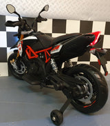 Aprilia Dorsoduro 12V elmotorcykel för barn