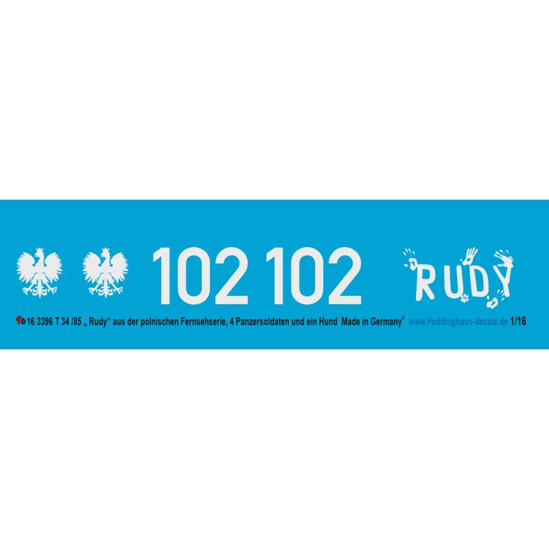T34/85 "Rudy" Polnischer Film 4 Soldaten und 1 Hund