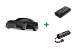 Kombopakke: Traxxas 105237-4 4-TEC Drift 2WD Mustang XL-5 TQi + USB-C lader og 2S batteri