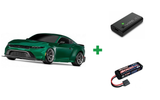 Kombopakke: Traxxas 105237-4 4-TEC Drift 2WD Mustang XL-5 TQi + USB-C lader og 2S batteri