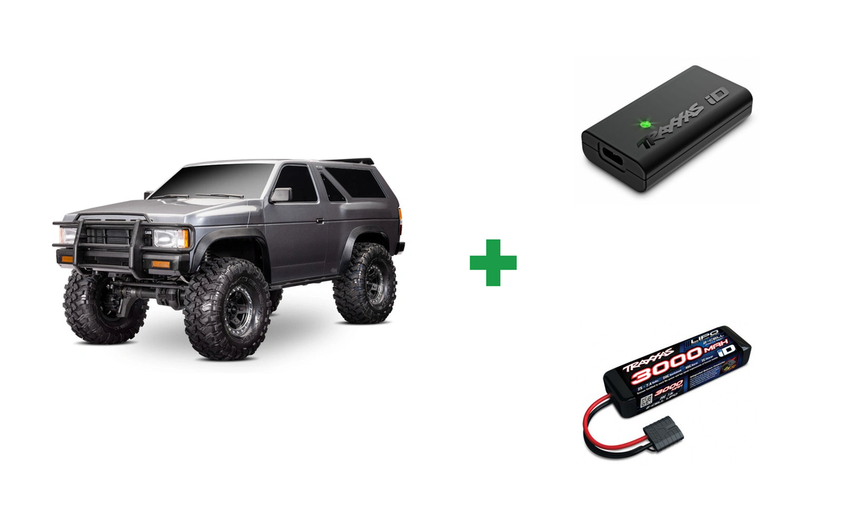 Kombopakke: Traxxas 110056-4 TRX-4 Nissan Pathfinder RTR + USB-C lader og 2S batteri
