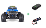 Kombopakke: Traxxas 36234-8-R5 BIGFOOT No.1 1/10 RTR TQ EHD USB-C Charger/ 7 cell NiMH 3000mAh + USB-C lader og 2S batteri