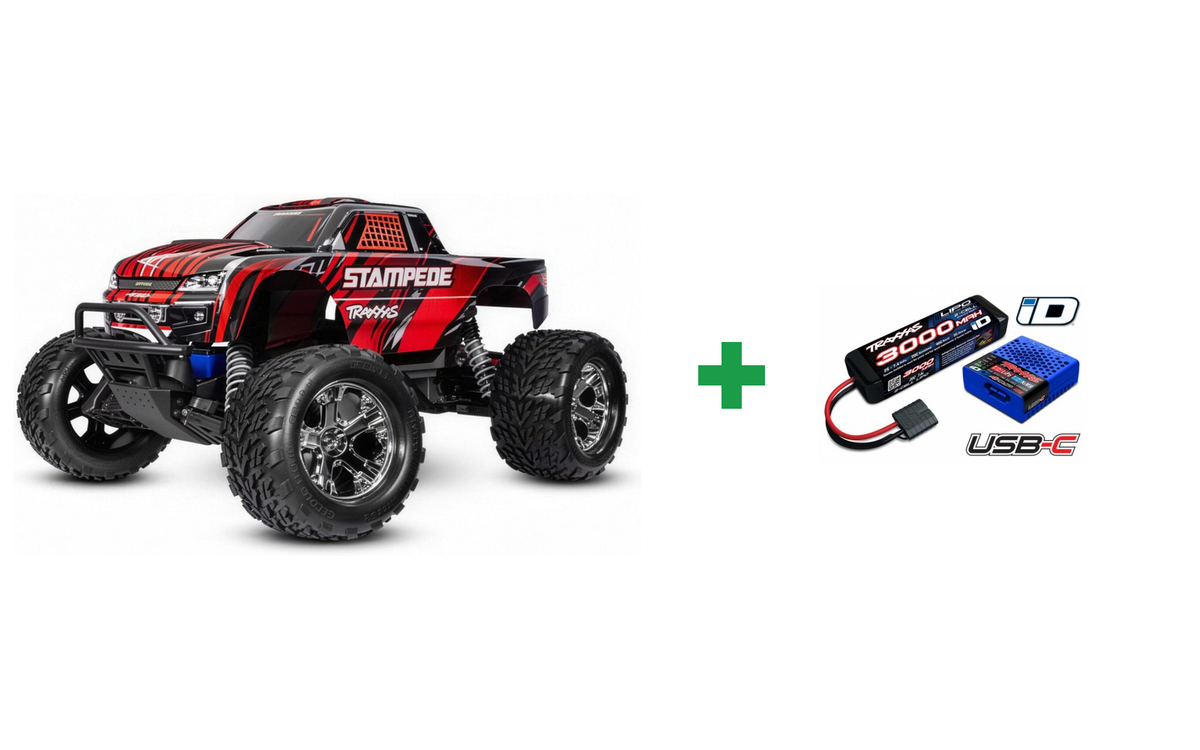 Traxxas 36254-8 Stampede 2WD 1/10 RTR TQ EHD USB-C - With Battery/Charger