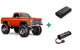 Kombopakke: Traxxas 92056-4 TRX-4 Crawler Chevrolet K10 High Trail RTR + USB-C lader og 2S batteri
