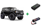 Kombopakke: Traxxas 92076-4 TRX-4 Ford Bronco 2021 Crawler RTR + USB-C lader og 2S batteri