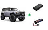 Kombopakke: Traxxas 92076-4 TRX-4 Ford Bronco 2021 Crawler RTR + USB-C lader og 2S batteri
