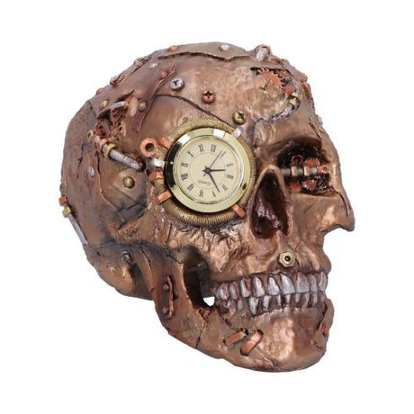 Bronze Scrapped Skull Steampunk Scrap Skeleton Figurine