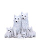 Winter Warmth Cuddling Wolf Puo Figurine