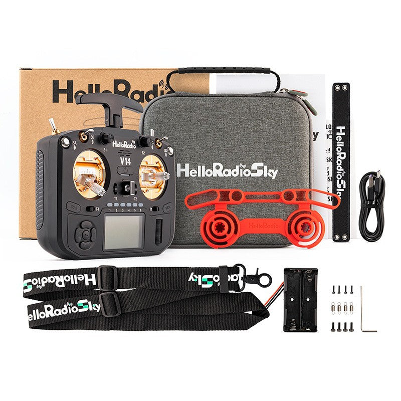 V14 MAX OLED 2,4GHz ELRS LBT Radio (Multimode - M2) - Black/gold