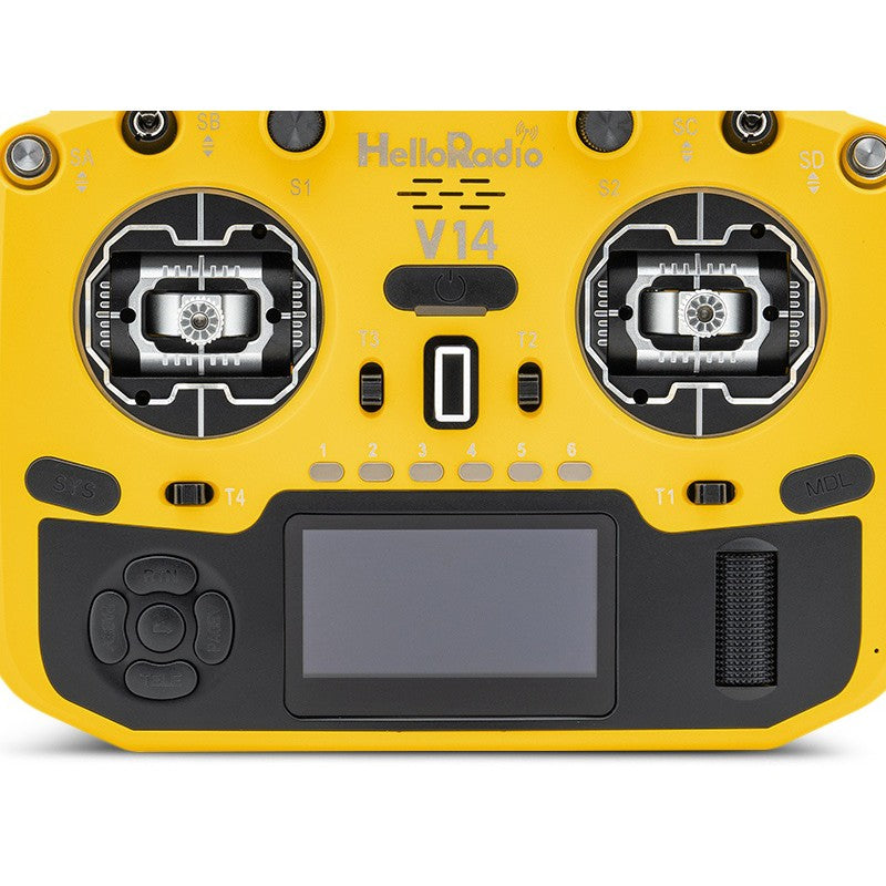 V14 MAX OLED 2,4GHz ELRS LBT Radio (Multimode - M2) - Black/Jaune