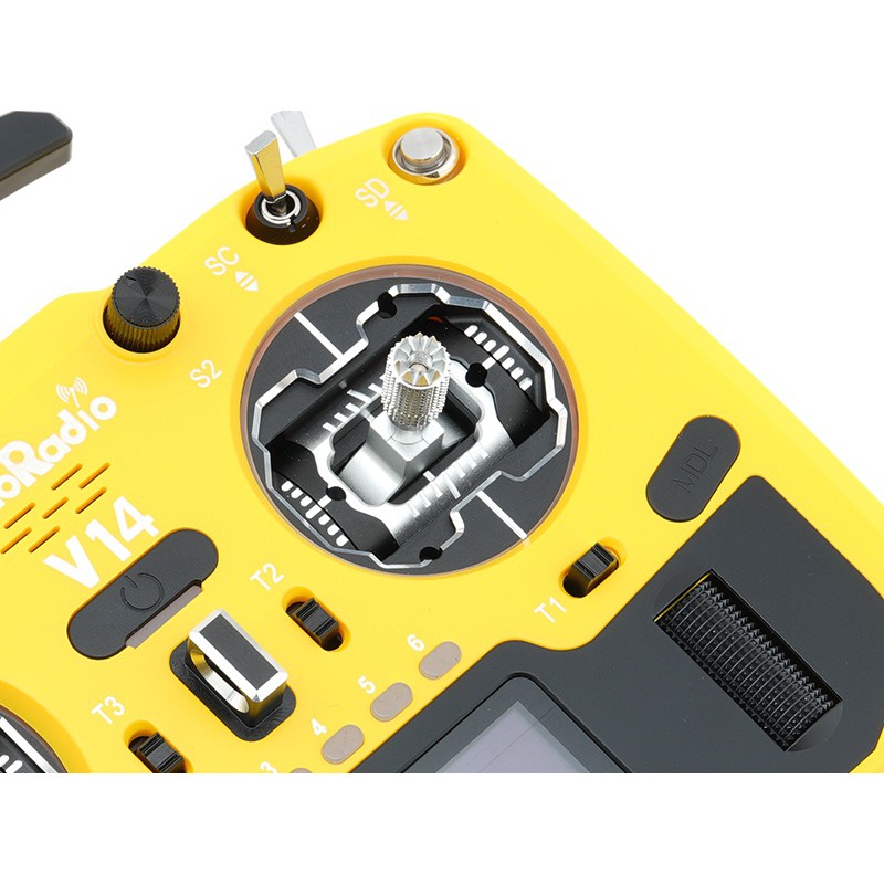 V14 MAX OLED 2,4GHz ELRS LBT Radio (Multimode - M2) - Black/Jaune