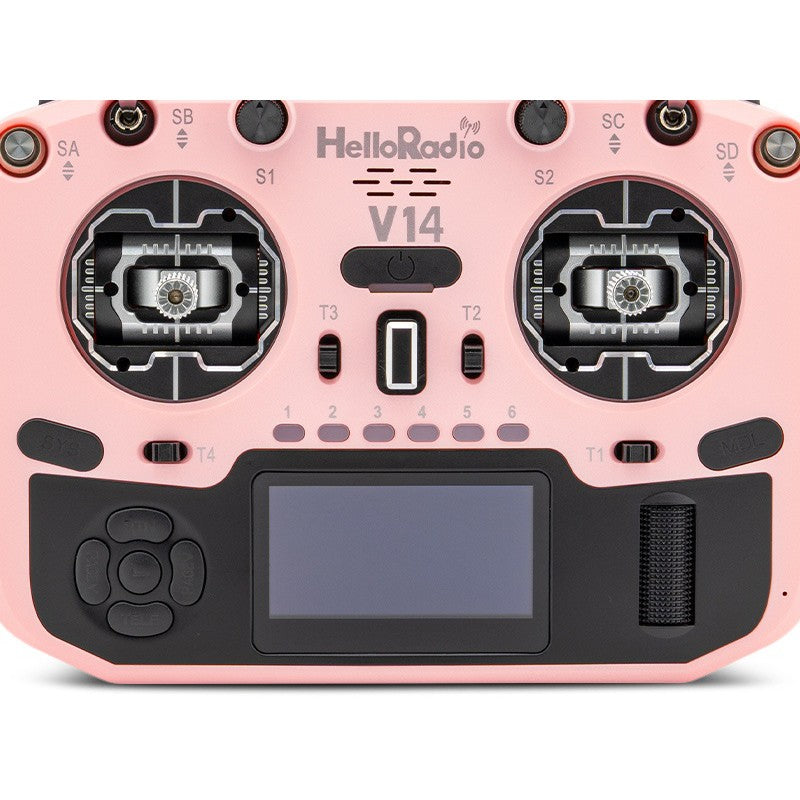 V14 MAX OLED 2,4GHz ELRS LBT Radio (Multimode - M2) - Black/Pink