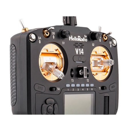 V14 MAX R9 OLED 2,4GHz ELRS LBT Radio (Multimode - M2) - Black/gold