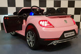 VW Beetle elektrisk børnebil 12 volt pink